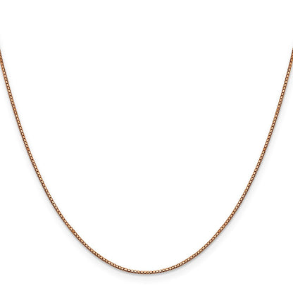 14K Roségold.9mm Venezianer Glieder mit Karabinerverschluss Halskette