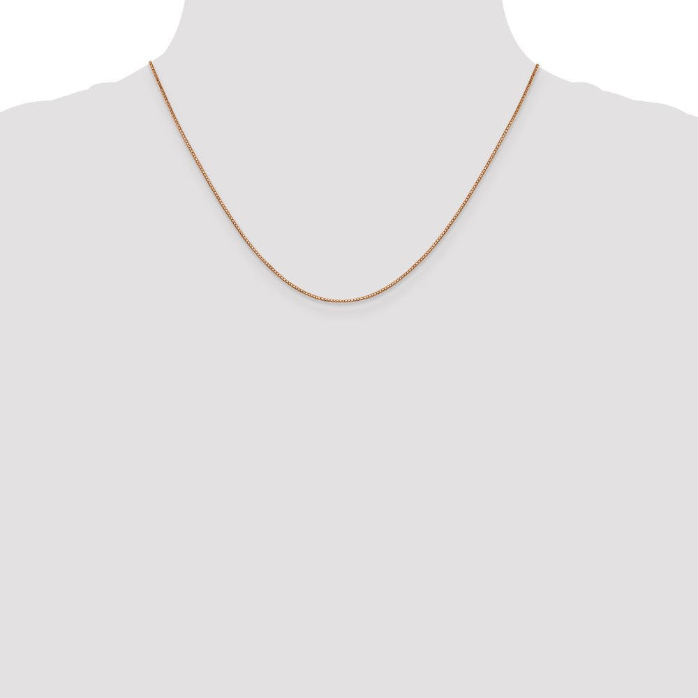 14K Roségold.9mm Venezianer Glieder mit Karabinerverschluss Halskette