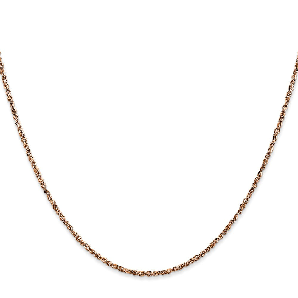 14K Roségold 1.7mm Ropa mit Karabinerverschluss Halskette