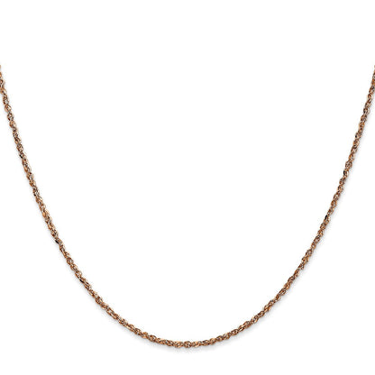 14K Roségold 1.7mm Ropa mit Karabinerverschluss Halskette
