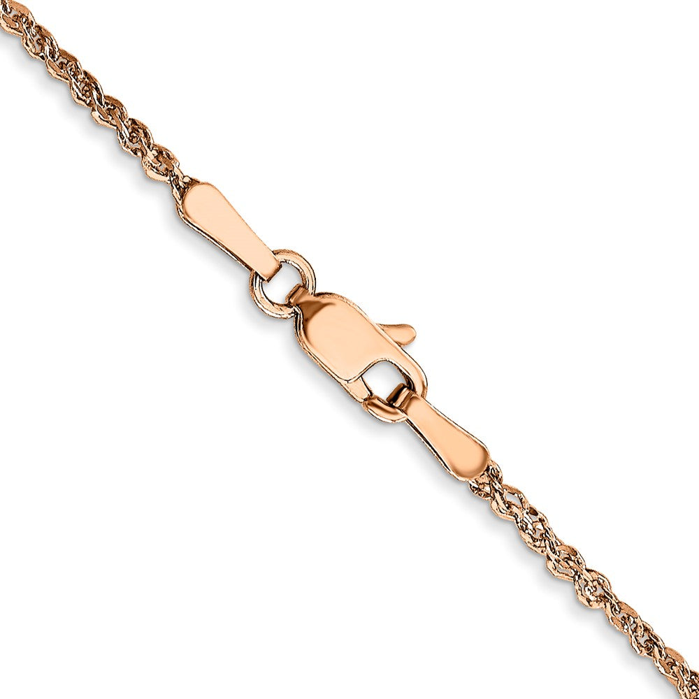 14K Roségold 1.7mm Ropa mit Karabinerverschluss Halskette