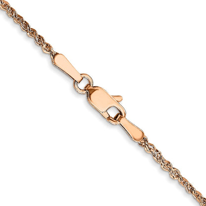 14K Roségold 1.7mm Ropa mit Karabinerverschluss Halskette