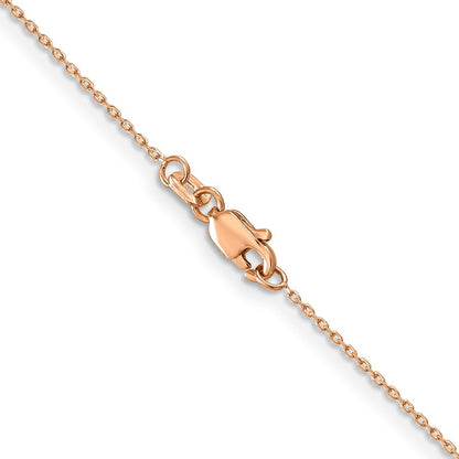 14K Roségold.8mm Diamantiert Ankerkette mit Karabinerverschluss Halskette