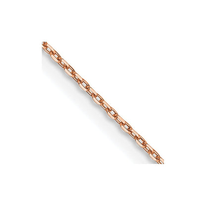 14K Roségold.8mm Diamantiert Ankerkette mit Karabinerverschluss Halskette