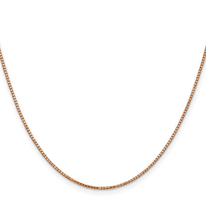 14K Roségold 1.10mm Venezianer Glieder mit Karabinerverschluss Halskette