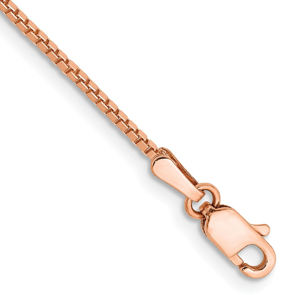 14K Roségold 1.10mm Venezianer Glieder mit Karabinerverschluss Gliederarmband