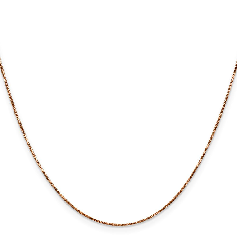 14K Roségold.85mm Diamantiert Ährenkette mit Karabinerverschluss Halskette