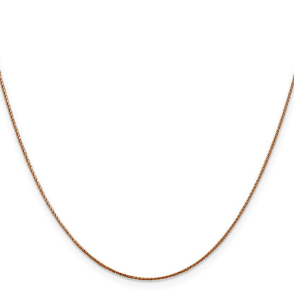 14K Roségold.85mm Diamantiert Ährenkette mit Karabinerverschluss Halskette
