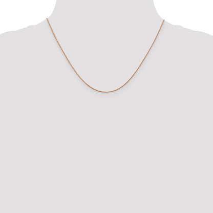 14K Roségold.85mm Diamantiert Ährenkette mit Karabinerverschluss Halskette