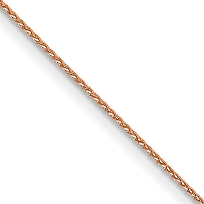 14K Roségold.85mm Diamantiert Ährenkette mit Karabinerverschluss Halskette