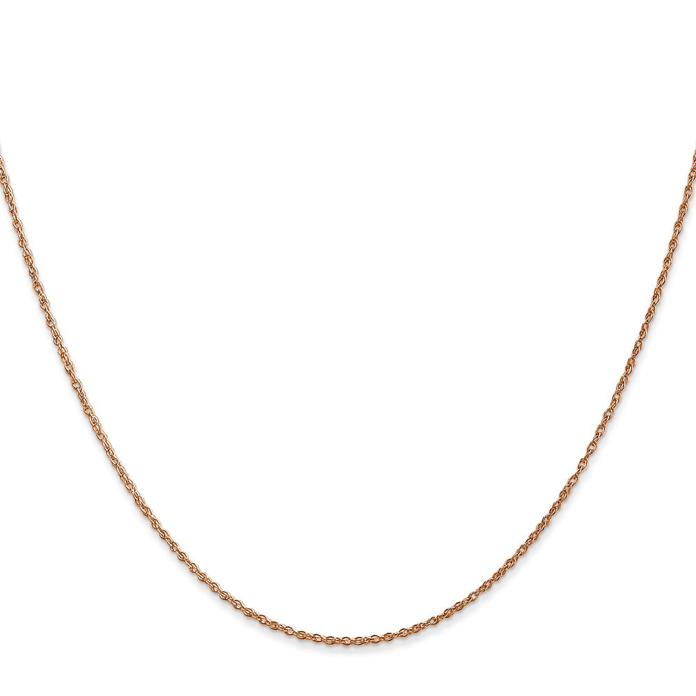 14K Roségold.8mm Baby Kordel mit Federring Verschluss Halskette
