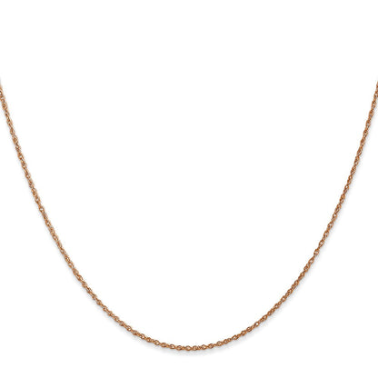 14K Roségold.8mm Baby Kordel mit Federring Verschluss Halskette