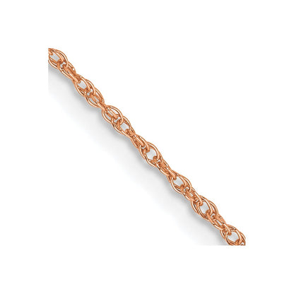 14K Roségold.8mm Baby Kordel mit Federring Verschluss Halskette