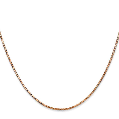 14K Roségold 1.3mm Venezianer Glieder mit Karabinerverschluss Halskette
