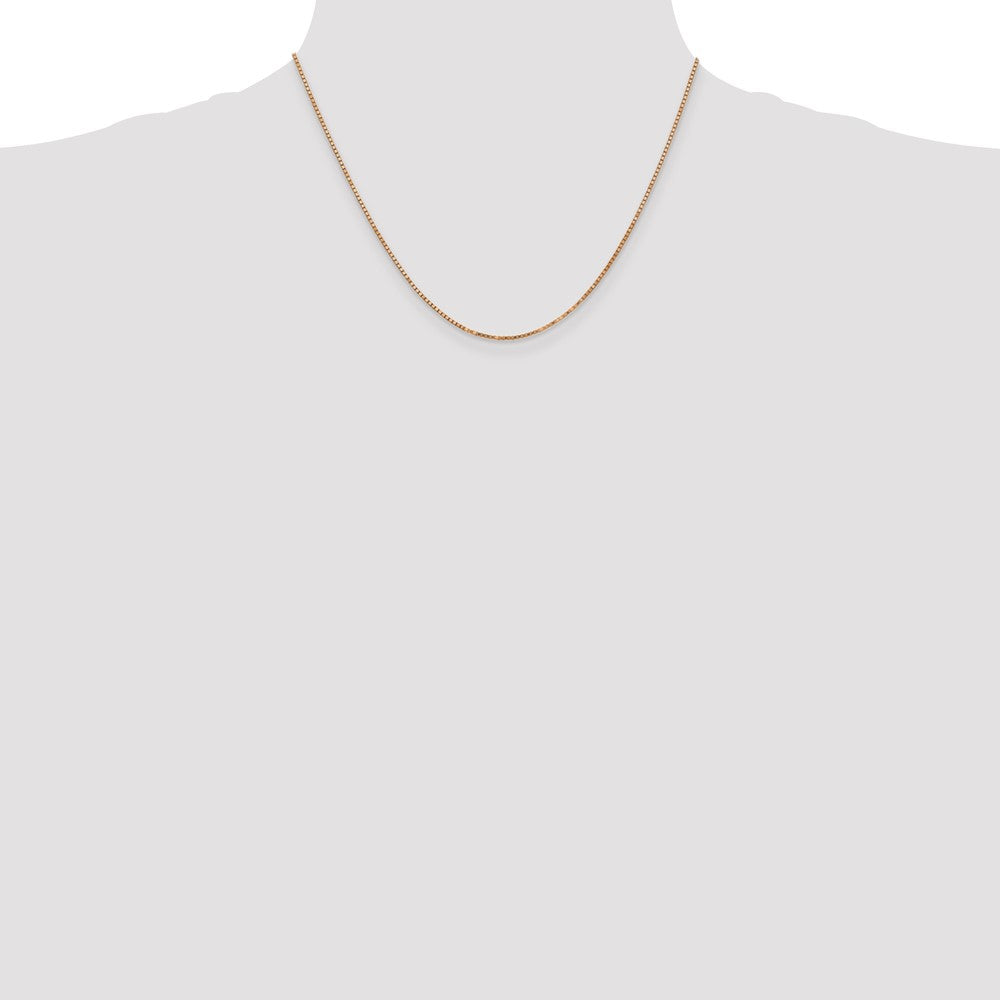 14K Roségold 1.3mm Venezianer Glieder mit Karabinerverschluss Halskette