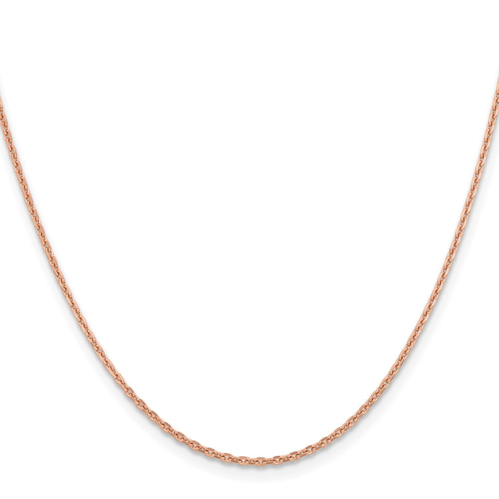14K Roségold 1.65mm Diamantiert Ankerkette mit Karabinerverschluss Halskette