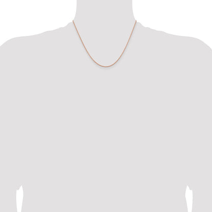 14K Roségold 1.65mm Diamantiert Ankerkette mit Karabinerverschluss Halskette