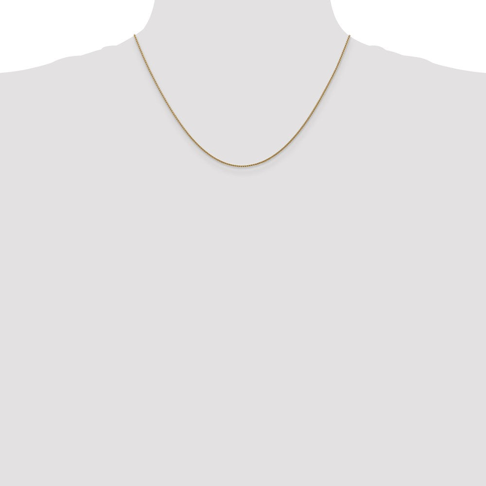 14K Roségold 1.05mm Diamantiert Ährenkette mit Karabinerverschluss Halskette