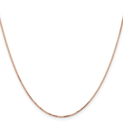 14K Roségold.95mm Venezianer Glieder mit Karabinerverschluss Halskette