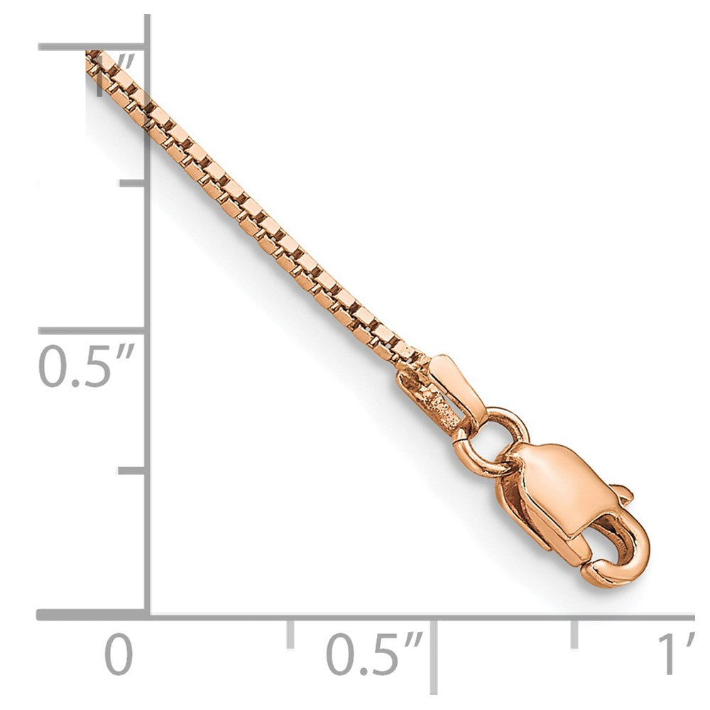 14K Roségold.95mm Venezianer Glieder mit Karabinerverschluss Gliederarmband
