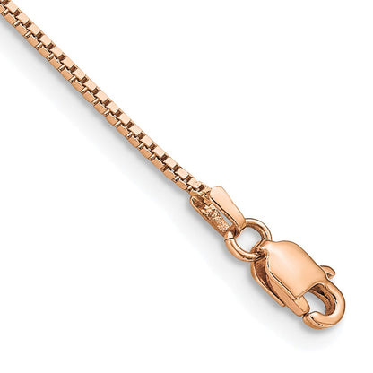 14K Roségold.95mm Venezianer Glieder mit Karabinerverschluss Gliederarmband