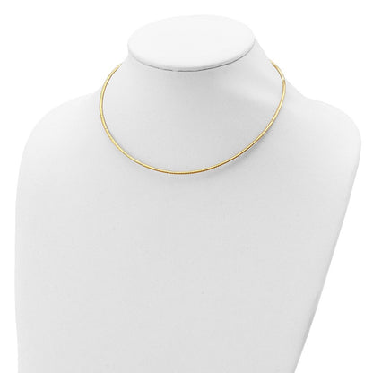 16 Zoll Sterlingsilber Gold-beschichtet 2mm Wendbar mit 2 Zoll Verlängerung Cubetto Halskette
