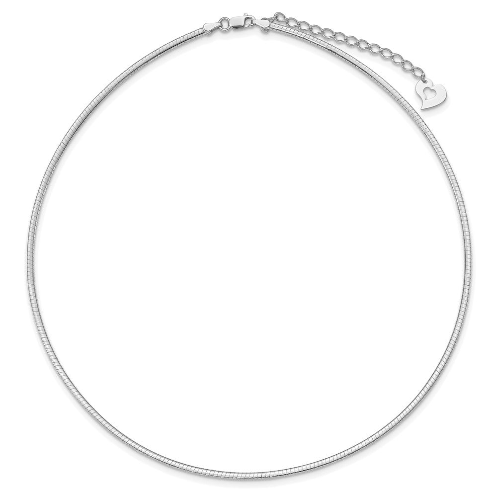 16 Zoll Sterlingsilber Gold-beschichtet 2mm Wendbar mit 2 Zoll Verlängerung Cubetto Halskette