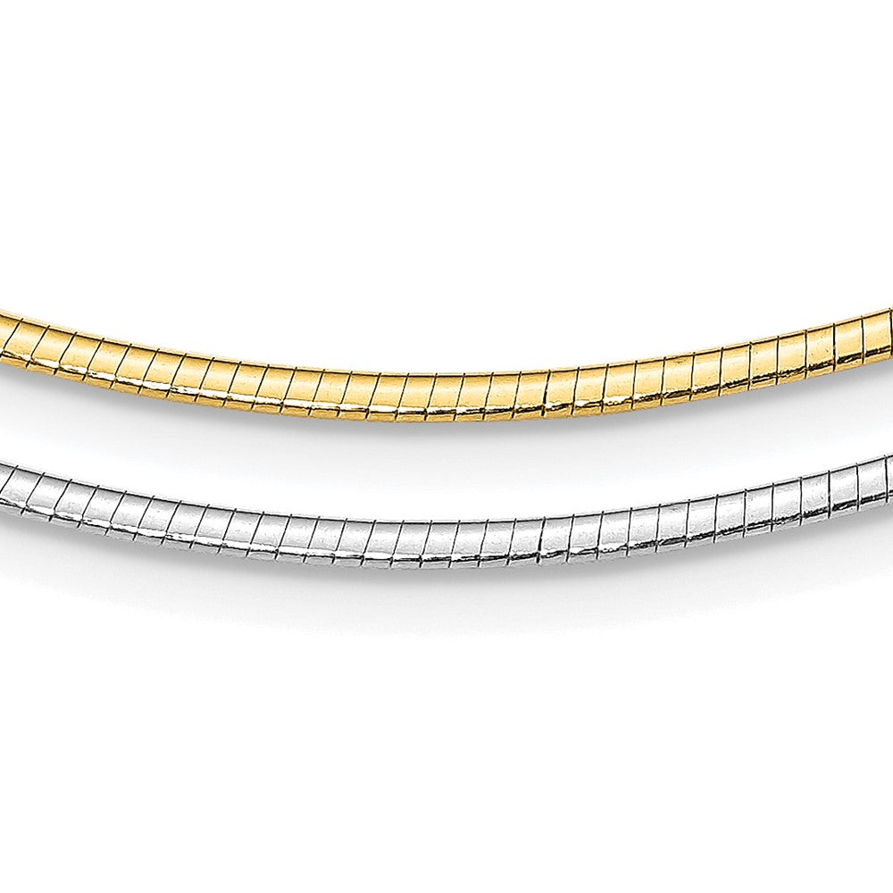 16 Zoll Sterlingsilber Gold-beschichtet 2mm Wendbar mit 2 Zoll Verlängerung Cubetto Halskette