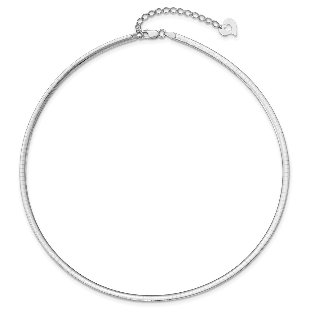 Sterlingsilber Gold-beschichtet 3mm Wendbar mit 2 Zoll Verlängerung Cubetto Halskette