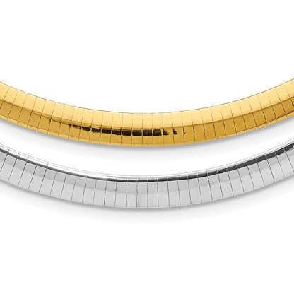 Sterlingsilber Vergoldet 6mm Wendbar mit 2 Zoll Verlängerung Cubetto Halskette