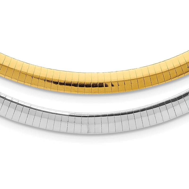 Sterlingsilber Vergoldet 6mm Wendbar mit 2 Zoll Verlängerung Cubetto Halskette
