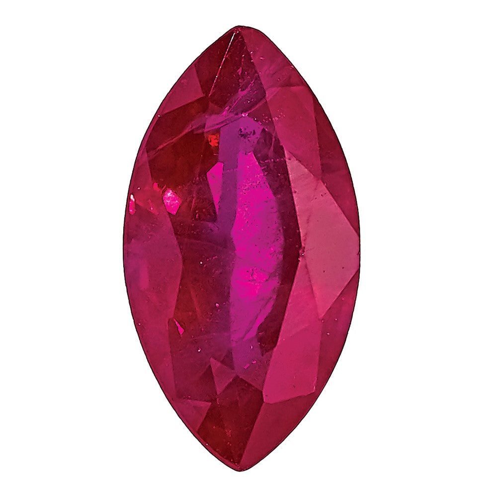 Edelstein Rubin A Qualität 5x2.5mm Marquise