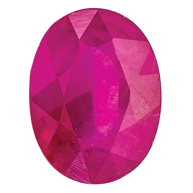 Edelstein Rubin C Qualität 6x4mm Oval