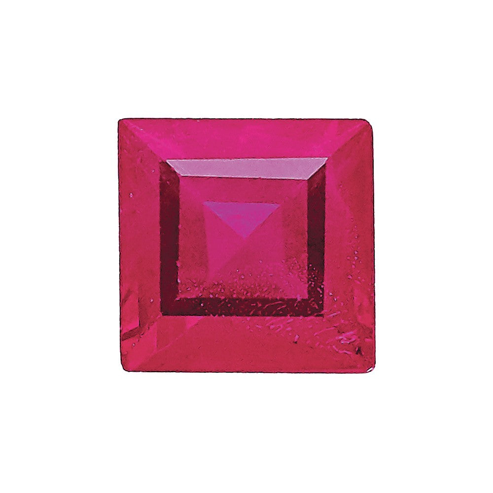 Edelstein Rubin A Qualität 3mm Quadratisch Stufe-cut