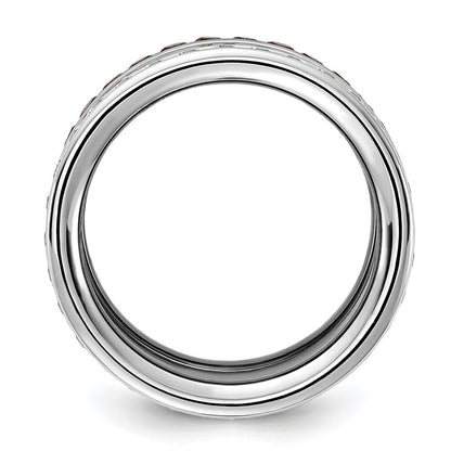 Edelstahl Nhl Detroit Rot Flügel Kristall Dreifach Ring Set