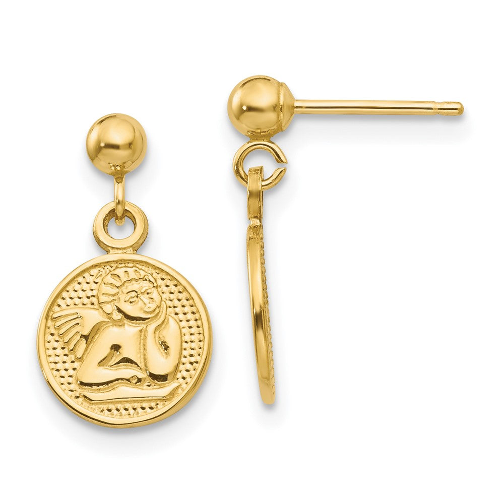 14K Gelbgold Poliert Raphael Engel Ohrringe