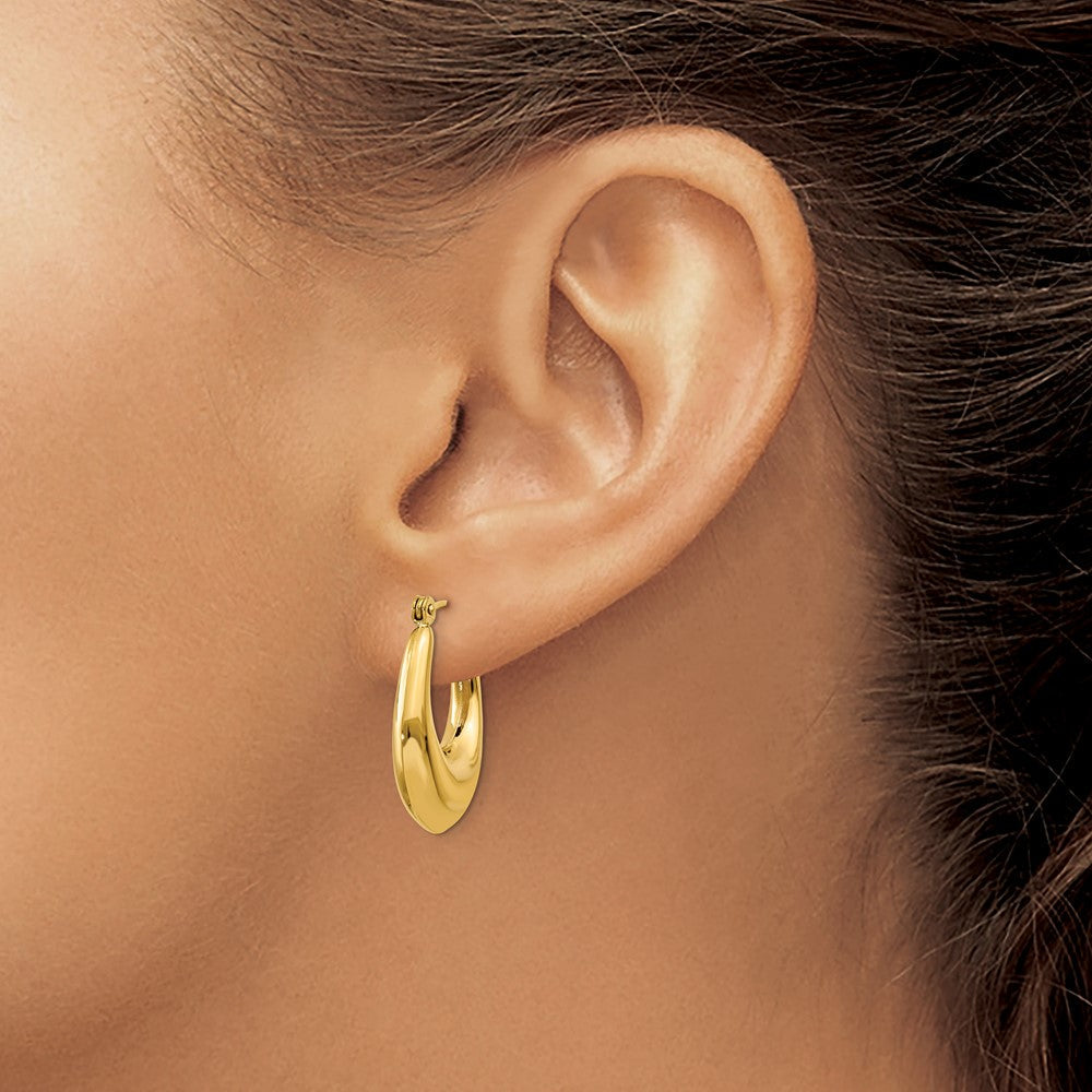 14K Gelbgold Poliert Creolen