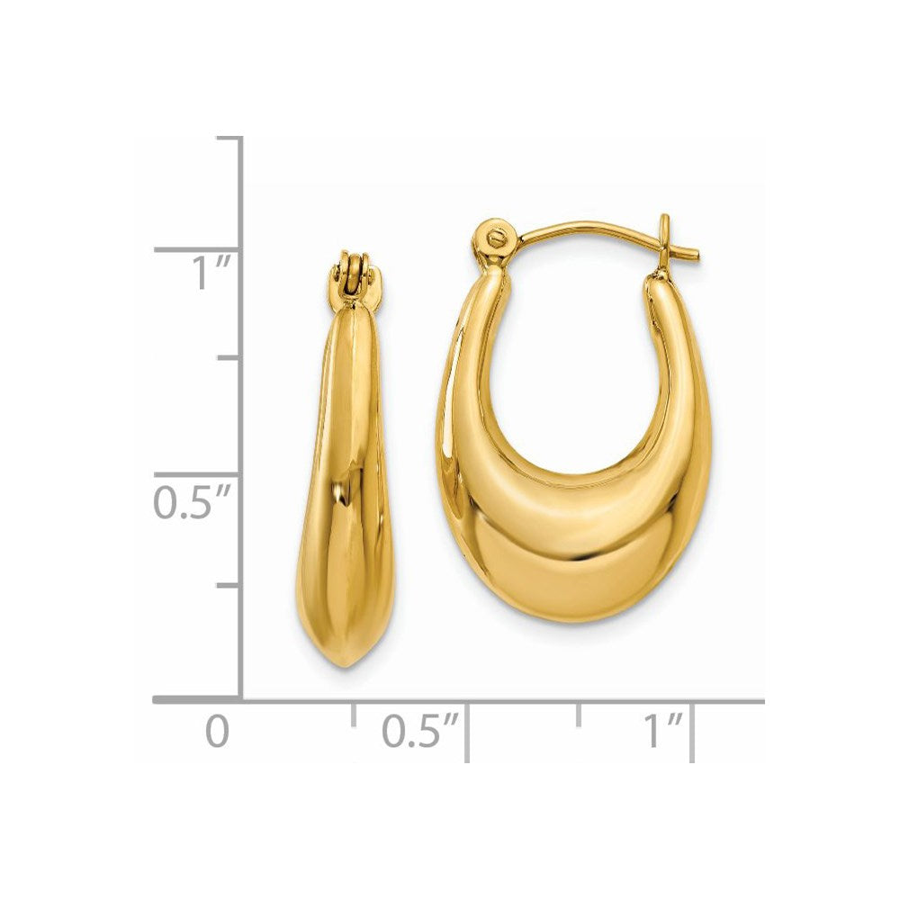 14K Gelbgold Poliert Creolen