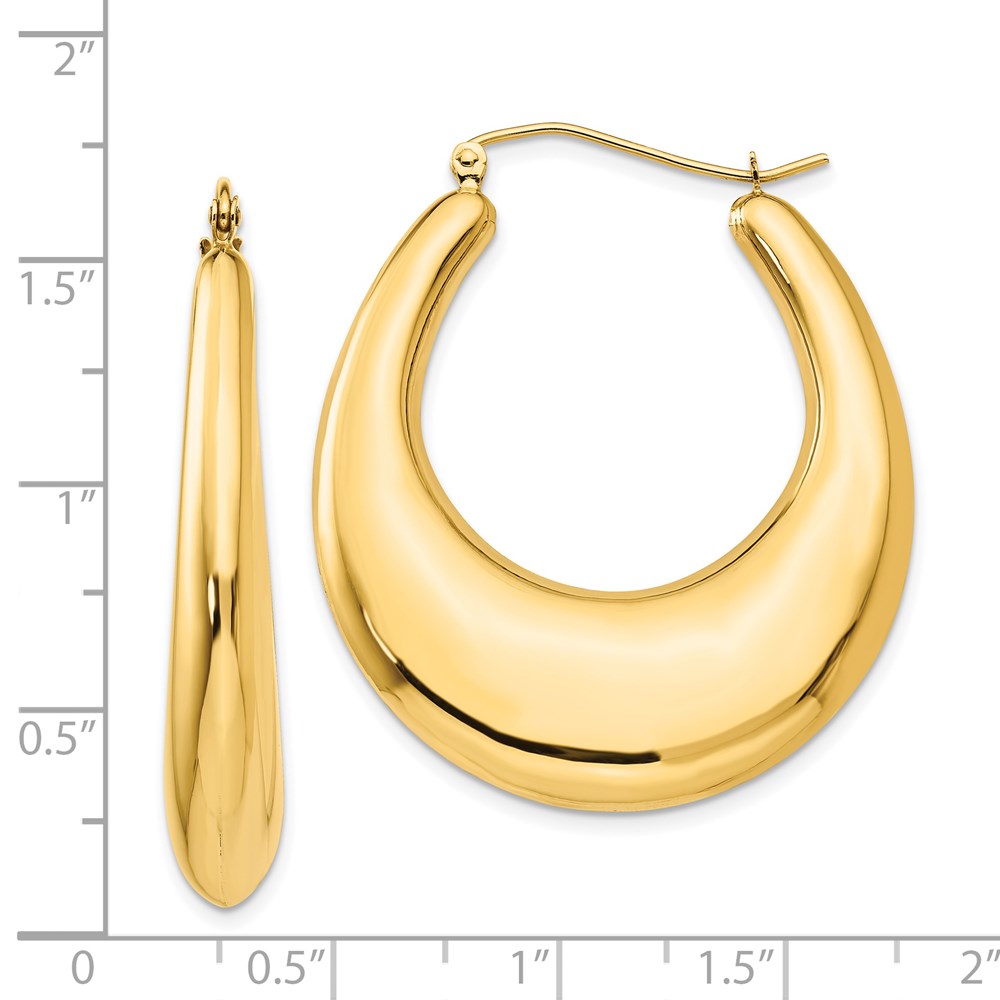 14K Gelbgold Poliert Creolen