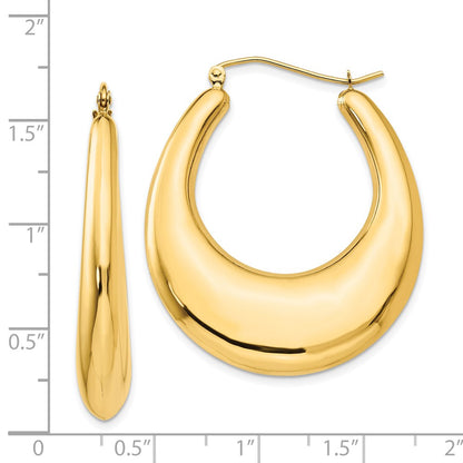 14K Gelbgold Poliert Creolen