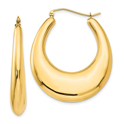 14K Gelbgold Poliert Creolen