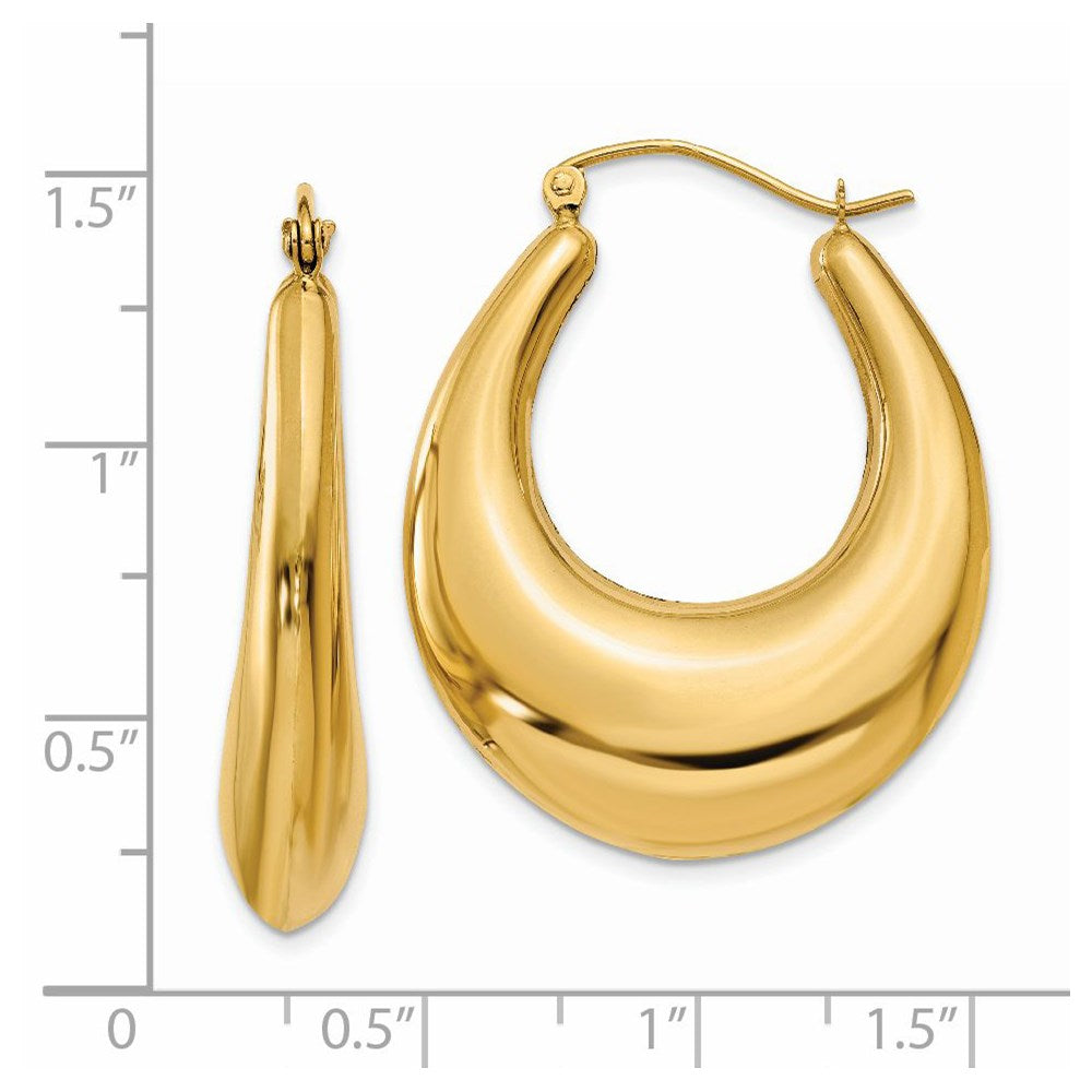 14K Gelbgold Poliert Creolen
