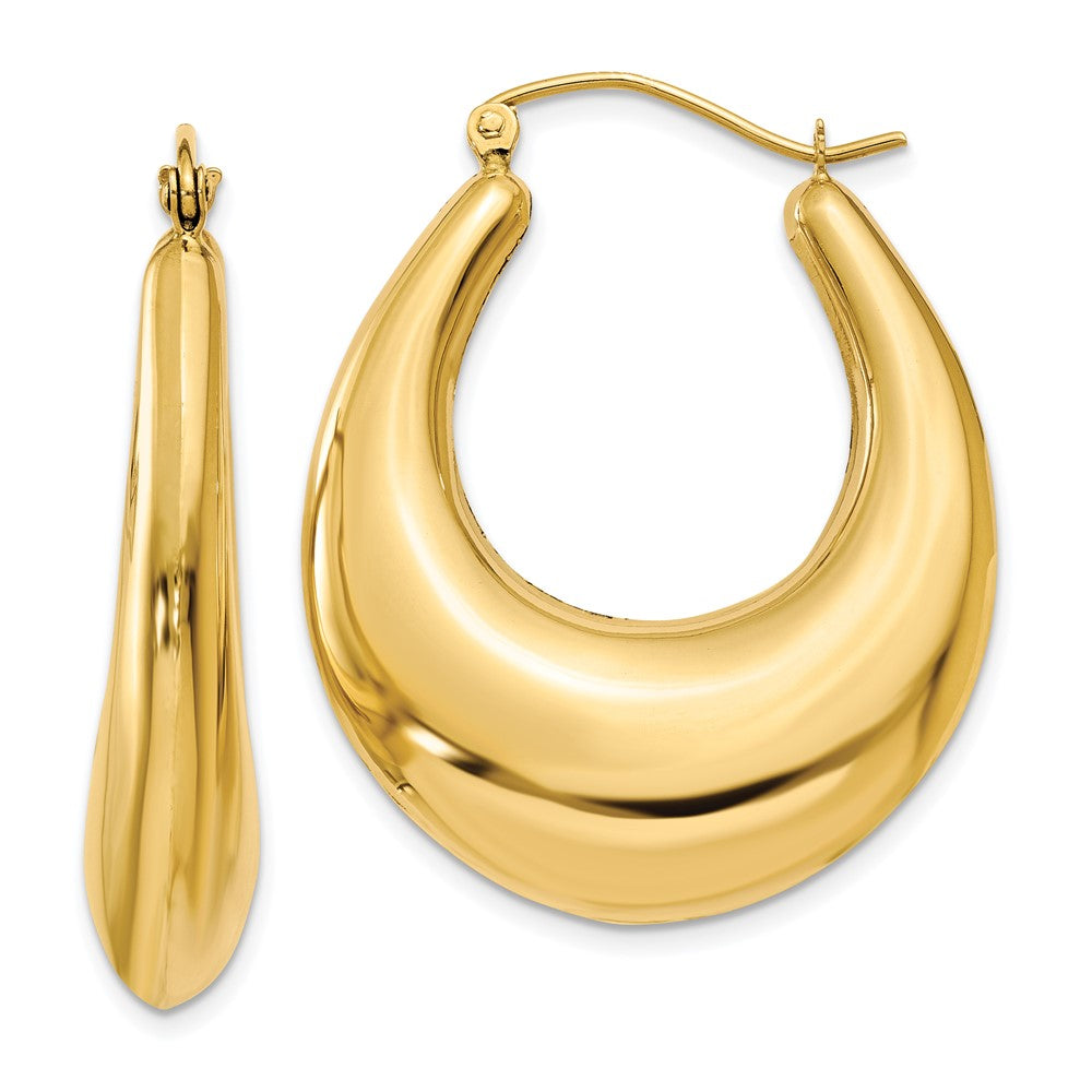 14K Gelbgold Poliert Creolen