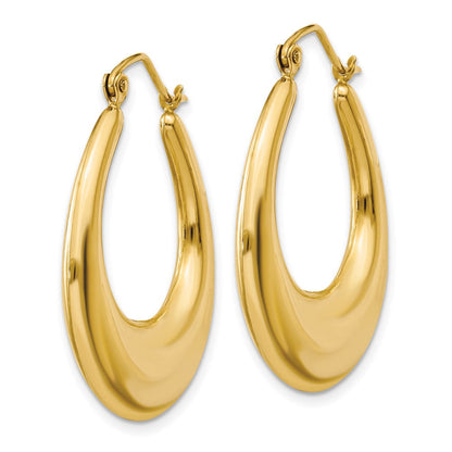 14K Gelbgold Poliert Creolen