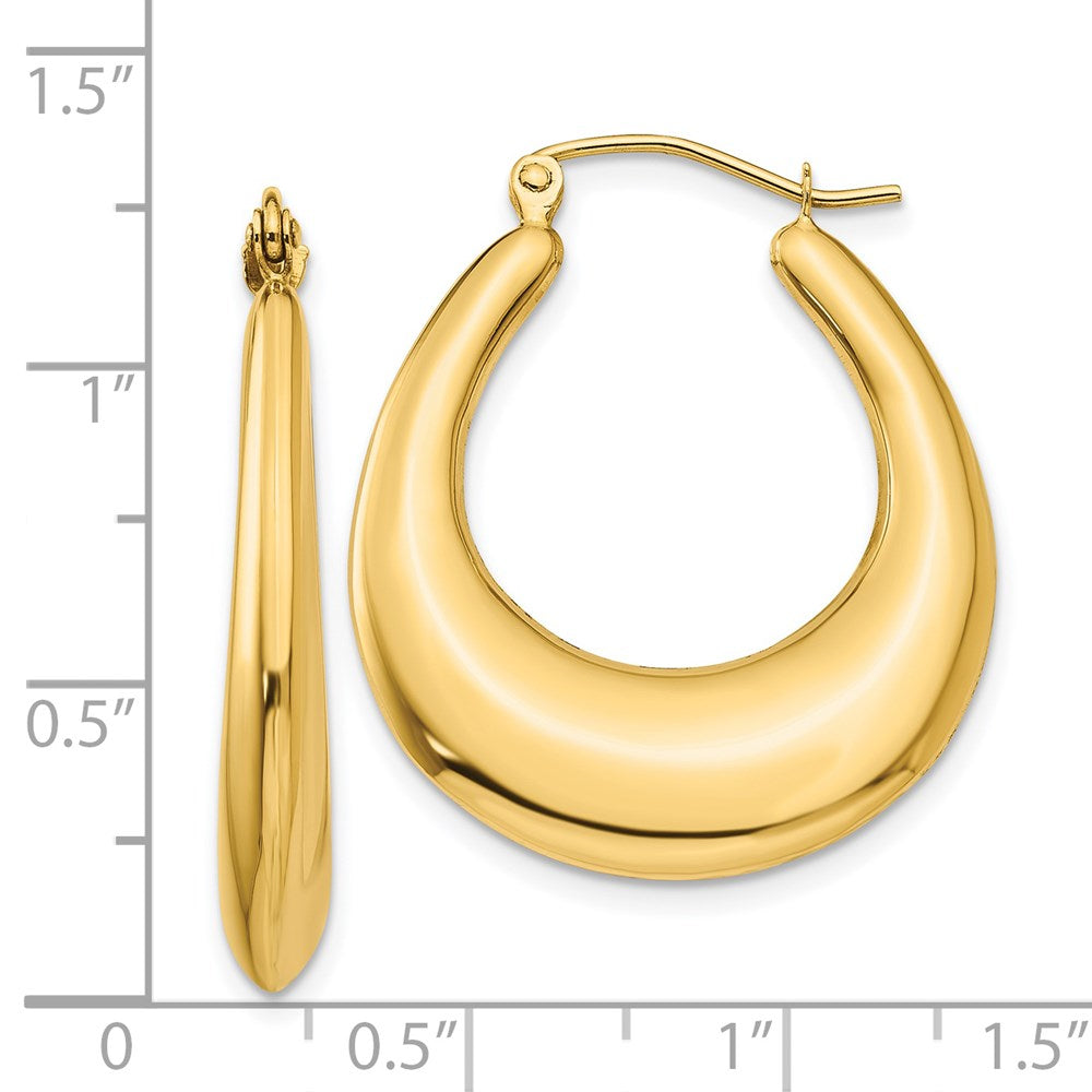 14K Gelbgold Poliert Creolen