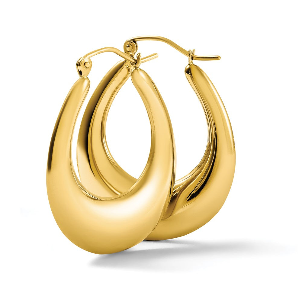 14K Gelbgold Poliert Creolen