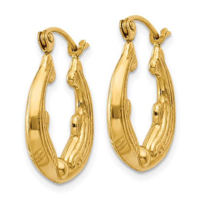 14K Gelbgold Delfin Creolen