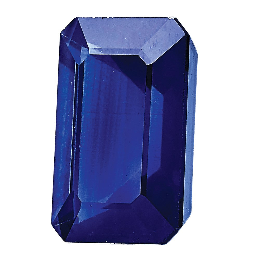 Edelstein Blau Saphir A Qualität 6x4mm Smaragdschliff