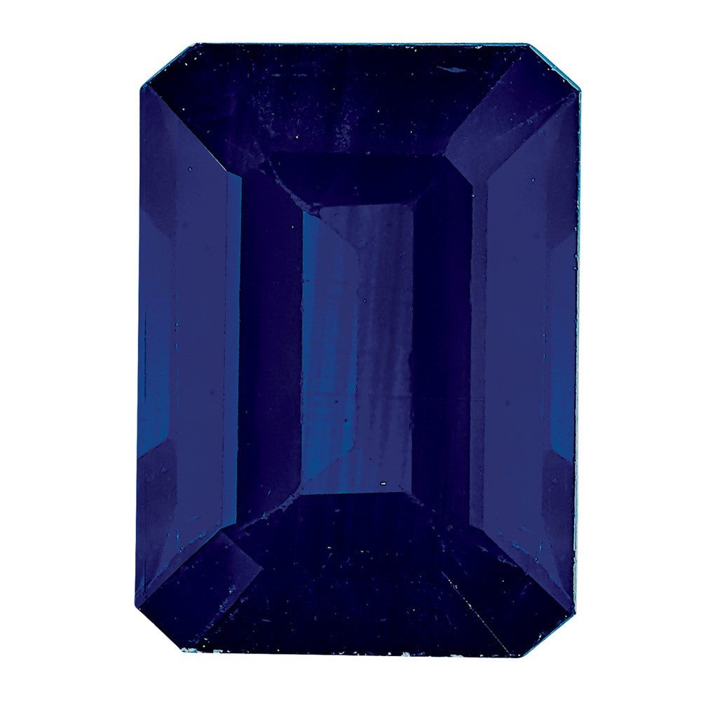 Edelstein Blau Saphir A Qualität 8x6mm Smaragdschliff