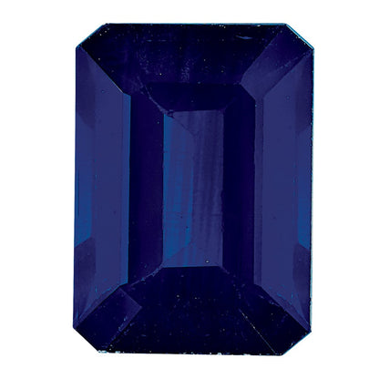Edelstein Blau Saphir A Qualität 8x6mm Smaragdschliff